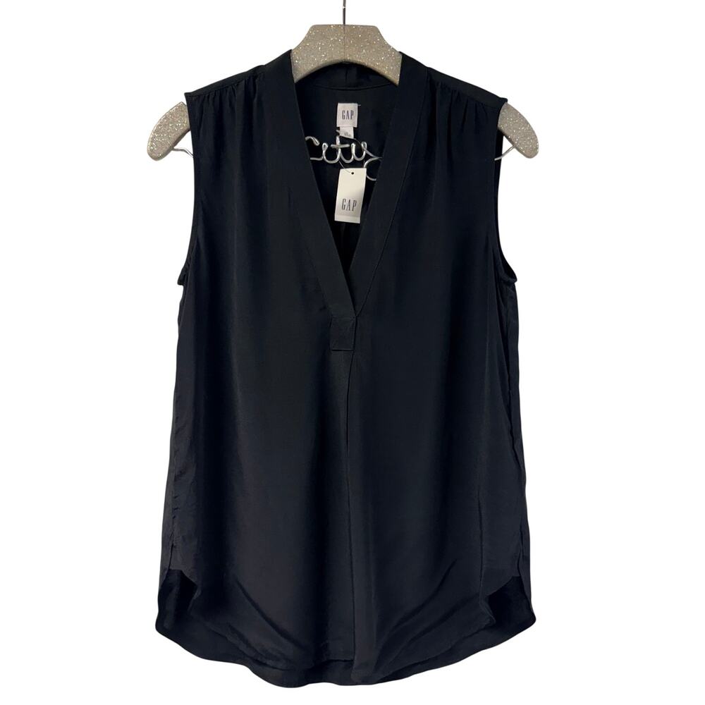 Banana Republic V Neck Popover Sleeveless Blouse Top Shirt Tank Small